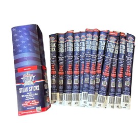 Premium Protein - STEAK STICKS - Beef Jerky Meat Sticks - KETO Freindly - 100% Pasture Raised U.S. Beef - 6G Protein, No MSU, Gluten-Free, No Added Nitrates (Original)