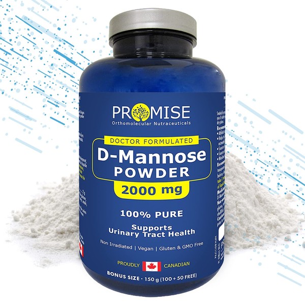 Promise D-Mannose Powder, 100% PURE - 2000mg, Rapid Urinary Tract