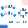 Blue Press on Nails Extra Short Square MABKJLF French Tip