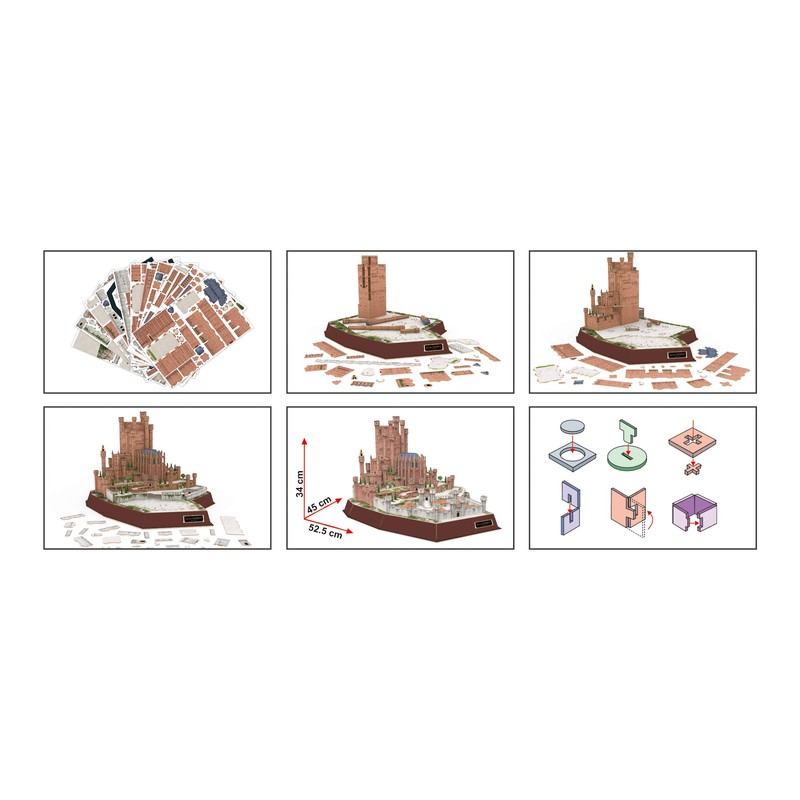 Paul Lamond Game of Thrones Red Keep 3D Puzzle, Multicolor,