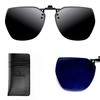 CREYESTAL Polarised Sunglasses Attachment Glasses, Sunglasses Clip, Liftable and Ultralight,