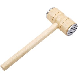 Wooden Hammer Meat Tenderizer Meat Tenderiser Wooden Hammer Heavy Duty Double-Sided Meat Tenderiser Mallet Chicken Pounder with Excellent Grip for Flattening HTUK®