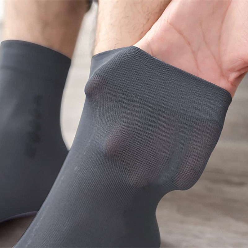 FQZMQBQ Business Socks, Men's, Summer, Thin, Socks, Black, Stylish, Ankle
