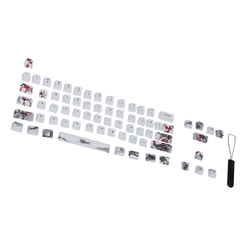 Wangjiang Plum Blossome Keycap Design Compatible with 61/64 for DIY