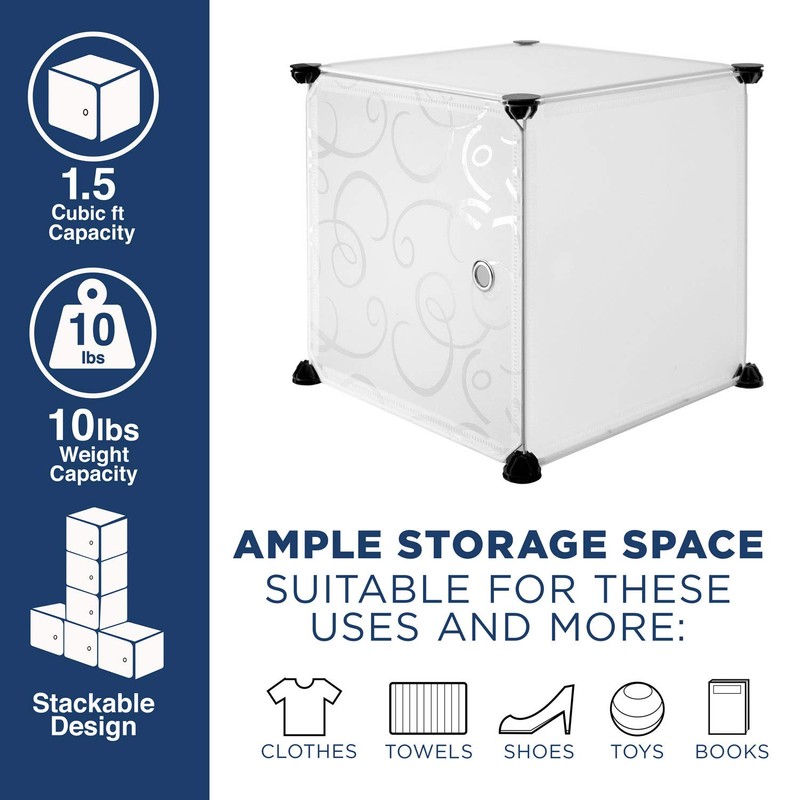 Work-It! Cube Storage Organizer - 12 Cubes | Stackable Portable