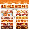 NIKOMIE Washi Tape Set,12 Rolls Fall Pumpkin Maple Leaves Decorative