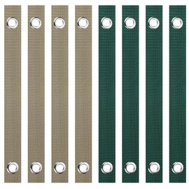 PATIKIL 16 Inch Tree Straps for Staking, 8 Pack Tree Support Stakes, Tree Straightening Ties with Grommets for Newly Planted Straight, Green, Tan