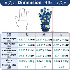 Azarxis Kids Winter Gloves Children Waterproof Ski Snow Mittens Warm Cold Weather Gloves for 3-12 Years Old Boys Girls Outdoor Snowboard Bicycle (Pink, 7-9 Years Old)
