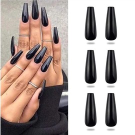 100 Pcs Solid Color Fake Nails, Full Coverage Matte Acrylic Ballet Fake Nail Tips,DIY Nail Art Extension Tool, False Nails and Accessories