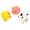 VILLFUL 3pcs Interactive Dog Teething Funny Animal with Squeak Sound