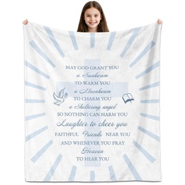 LAIORD Confirmation Gifts, Confirmation Gifts for Teen Girls/Boys, First Communion Gifts, Confirmation Gifts for Girl, Confirmation Gifts for Teenage Girl, Confirmation Decorations Blanket 60"X50"