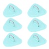 6Pcs PVC D Ring Patch Elastic Rope Set Stainless Steel