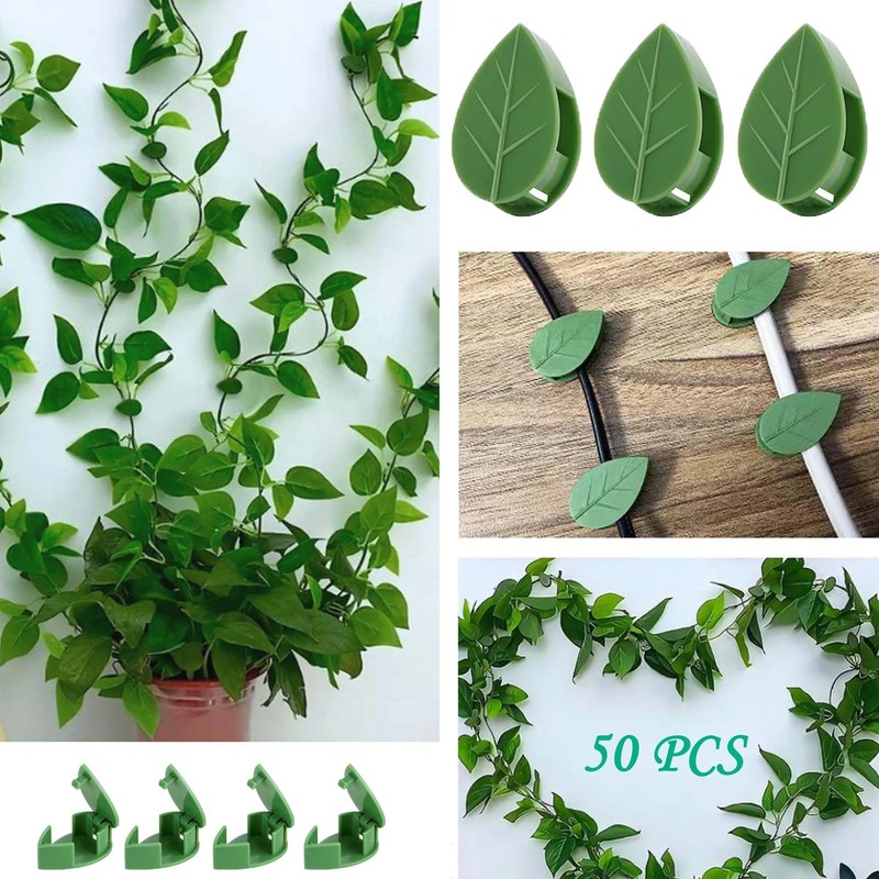 Plant Climbing Wall Fixture Clips, 100Pcs Self-Adhesive Plant Fixer Wall