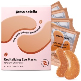 grace & stella grace & stella Caffeine Under Eye Patches - Awakening Eye Patches for Puffy Eyes and Dark Circles - Under Eye Mask Patches with Niacinamide & Hyaluronic Acid - Vegan, Cruelty-Free, 24 Pairs
