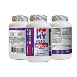 I LOVE MY PETS LLC Senior cat Vitamins - PET Healthy Hair and Coat - for Dogs and Cats - Premium Formula - Vitamin c for Cats - 1 Bottle (60 Treats)