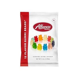 Albanese Candy, 12 Sabor Gummi Bears, 5 libra Bolsa