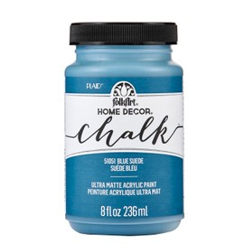 FolkArt, Blue Suede Home Décor Chalk 8 fl oz Acrylic Craft Paint with an Ultra Matte Finish, 51051