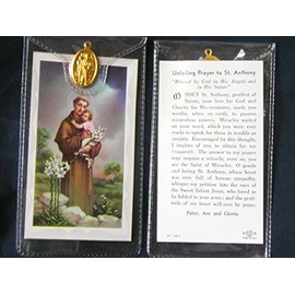 T&I St Anthony Prayer Card and Medal in Plastic Wallet