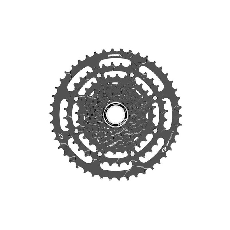 SHIMANO Unisex Adult Zahnkr-Kass Cues CS-LG400-9 Bicycle Cassette, Silver, 9