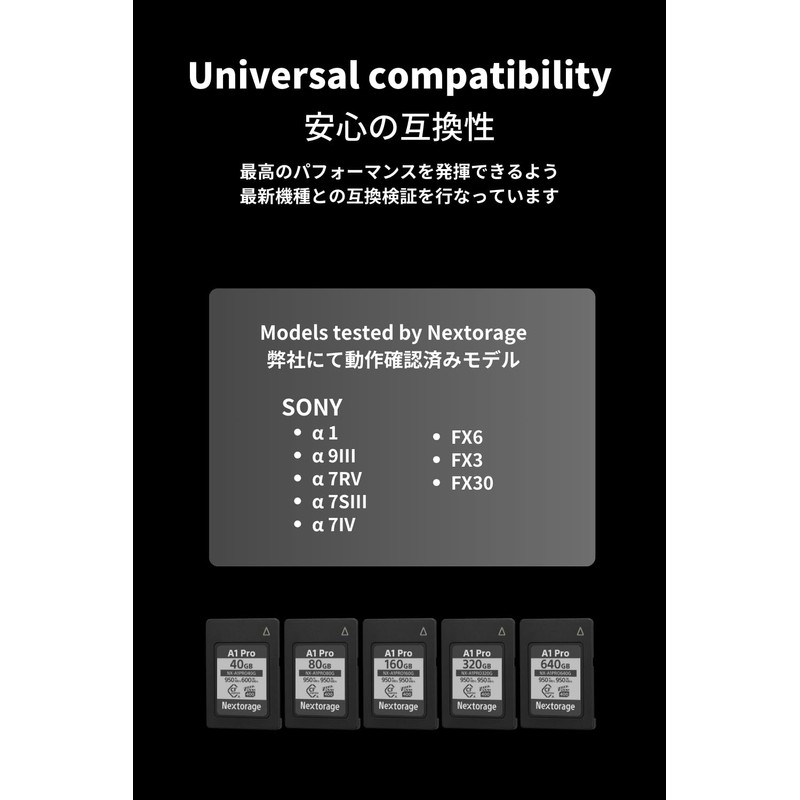 Nextorage Japan CFexpress Type A Card NX-A1PRO 80GB VPG 400