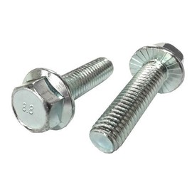 (8) M8-1.25x40 Metric Class 8.8 Hex Serrated Flange Bolts Frame Cap Screws Zinc Clear