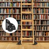 YOUEON 2 Pack Sliding Library Ladder Floor Roller with Brake,