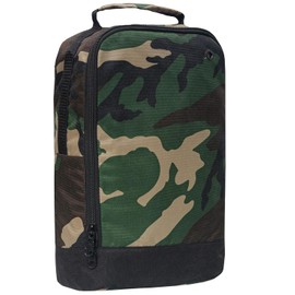 Travel Shoe Bag with Zipper Pocket Water Resistant Golf Sports Boot Bag Carry Strap Handle (Football Boot Bag, Camo)