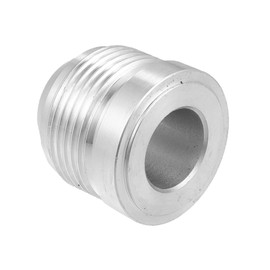 MACHSWON 10 Pcs Car Auto 16AN Male Weld on Fitting Bung Hose Adapter Fuel Oil Aluminum Alloy Thread Hose Adapter Connector Silver Tone