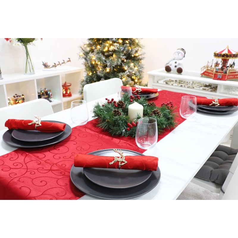 Christmas Concepts® Set of 4 Gold Napkin Rings – Luxury