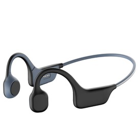 Fanisic Bone Conduction Headphones with Mic, Wireless Open-Ear Headphones Noise Cancelling, Sports Headset/Earphones for Work, Driving, Running, Workouts, Commercial Office, Meeting