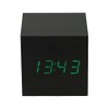 Yopih Ultra Modern Wooden LED Digital Alarm Cube Clock Thermometer