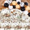 Western Cowboy Party Supplies, 9in 7in Cowboy Party Plates Napkins