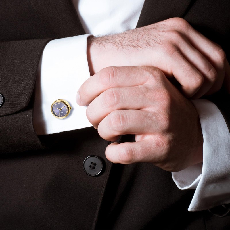 Avaner Men's Clip Cufflinks Watches: Analog Quartz Working Pocket Watch