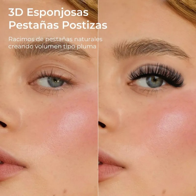 Sace Lady Pestañas Postizas 3d Fluffy Naturales Reutilizable