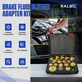 20PCS Brake Bleeder Adapter Kit Master Cylinder Bleeder Kit with Quick Connector, Durable & Well-sealed Brake Pressure Bleeder Kit Compatible with Honda Toyota VW Ford
