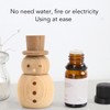 Wood Aromatherapy Diffuser Snowman Shape Portable Waterless Fireless Essential Oil