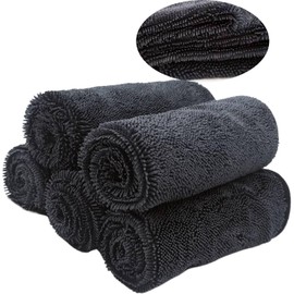 UPYOLUSCC, Microfibre Cleaning Cloth, Microfibre Cloths, Cleaning Cloths, Reusable, Towels, for Many Purposes, Strong Dusting, Household, Kitchen, 30 x 30 cm, Pack of 5 (Dark Grey)