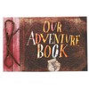 Our Adventure Book Scrapbook Photo Book Embossed Lettering Retro Style