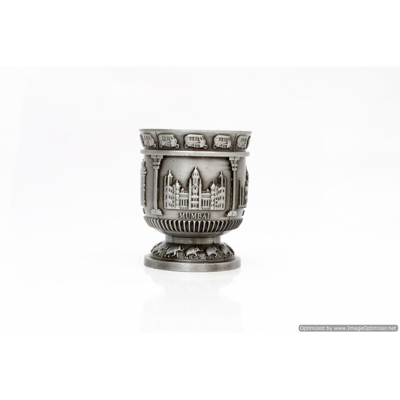 Skywalk Souvenir Taj Mahal India Shot Glass, Metal Cup ()
