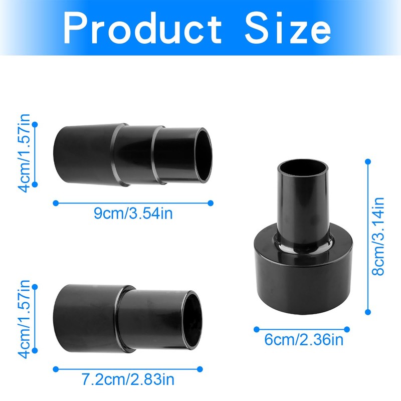 GLADFRESIT Dust Extractor Hose Adaptor, 3PCS Vacuum Hose Adapter Accessories
