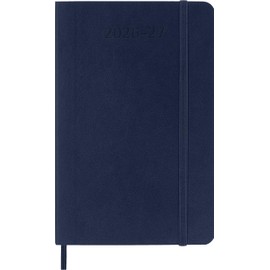 Moleskine Weekly Planner 2026 2027-18-Month Planner with Space for Notes, Soft Cover and Elastic Closure, Sapphire Blue Color, Pocket Size 9 x 14 cm