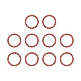 MECCANIXITY Silicone O Rings 0.25" ID, 0.33" OD, 1/32" Width Rubber Washers 50A Durometer VMQ Seal Gasket for Plumbing Faucets Pipe Repair, Red, Pack of 10