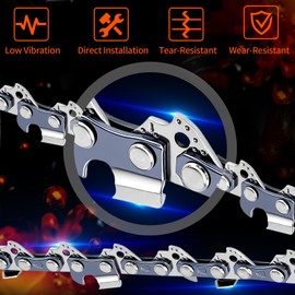 Zreneyfex 5 PCS 16 Inch Chainsaw Chain 3/8" LP Pitch 043'' Gauge 55 Drive Links Replacement for Stihl 017 018 019, E 140, MS 170, MS 180, Replaces 36100050055, 61PMM355