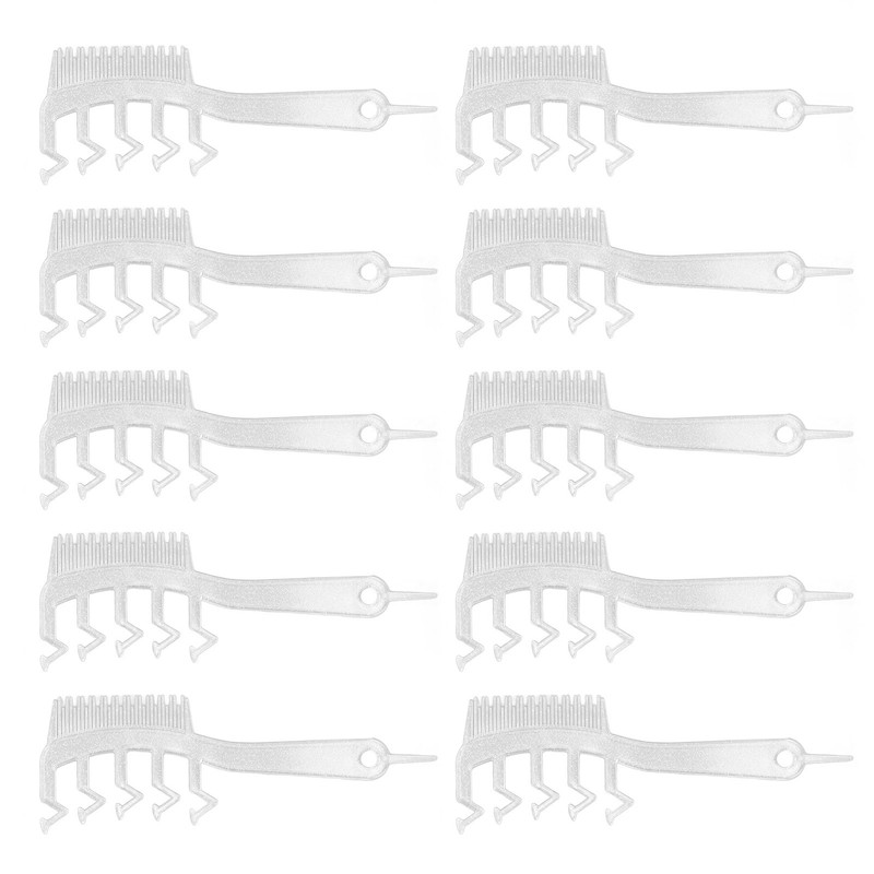 10pcs Z Shaped Wide Tooth Comb Stylish Portable Double Sided