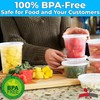 LATERN 24Pcs Plastic Containers with Lids, 950ml /32oz Reusable Food