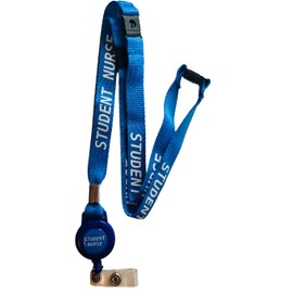 15mm Blue Student Nurse Badge Reel Lanyard with 3 Point Breakaway