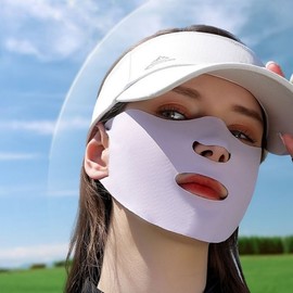 Breathable Mouth-Open Outdoor Golf Cooling Face Mask White 3ea