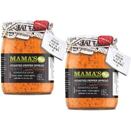 Mamas Home style Roasted Pepper Red Ajvar Spread, Two 19 oz. Jars (Mild)