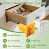 H306 Drawer Slide Socket Set,3/4" C Shaped Slide Channel Replacement