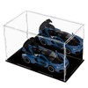 Dezzer Acrylic Display Case with Black Base, Assemble Worktop Clear